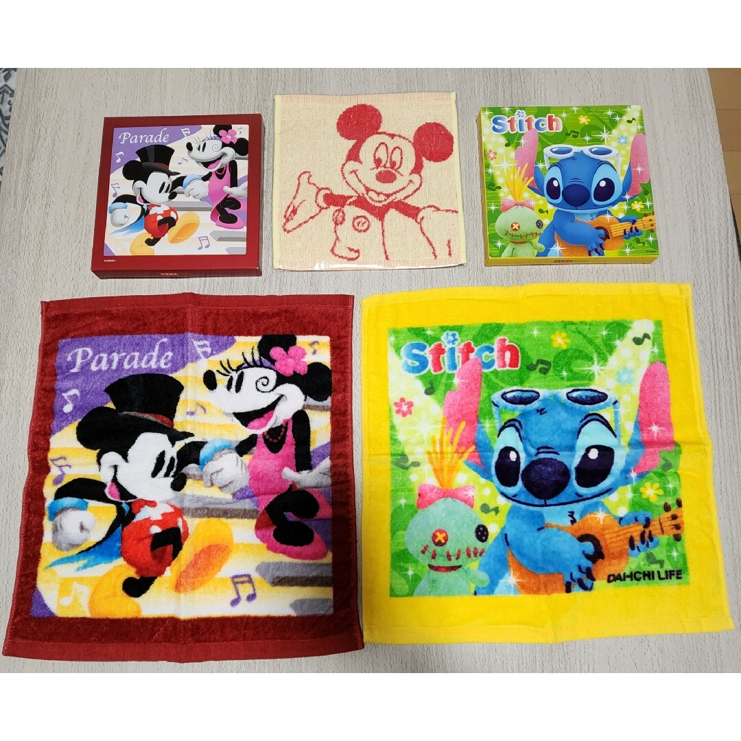 Disney(ディズニー)の美品・新品 ミッキー ミニー グーフィー スティッチ タオル まとめ売り エンタメ/ホビーのおもちゃ/ぬいぐるみ(キャラクターグッズ)の商品写真