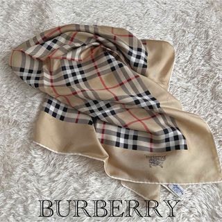 バーバリー(BURBERRY)の♦︎BURBERRY♦︎バ－バリ－ノバチェック 大判スカーフ シルク100%(バンダナ/スカーフ)