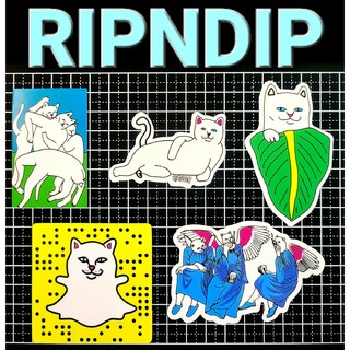 No.75  5枚セット リップンディップ RIPNDIP 防水 ステッカー(スケートボード)