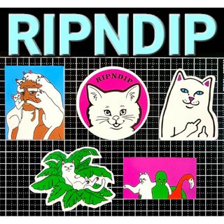 No.77  5枚セット リップンディップ RIPNDIP 防水 ステッカー(スケートボード)