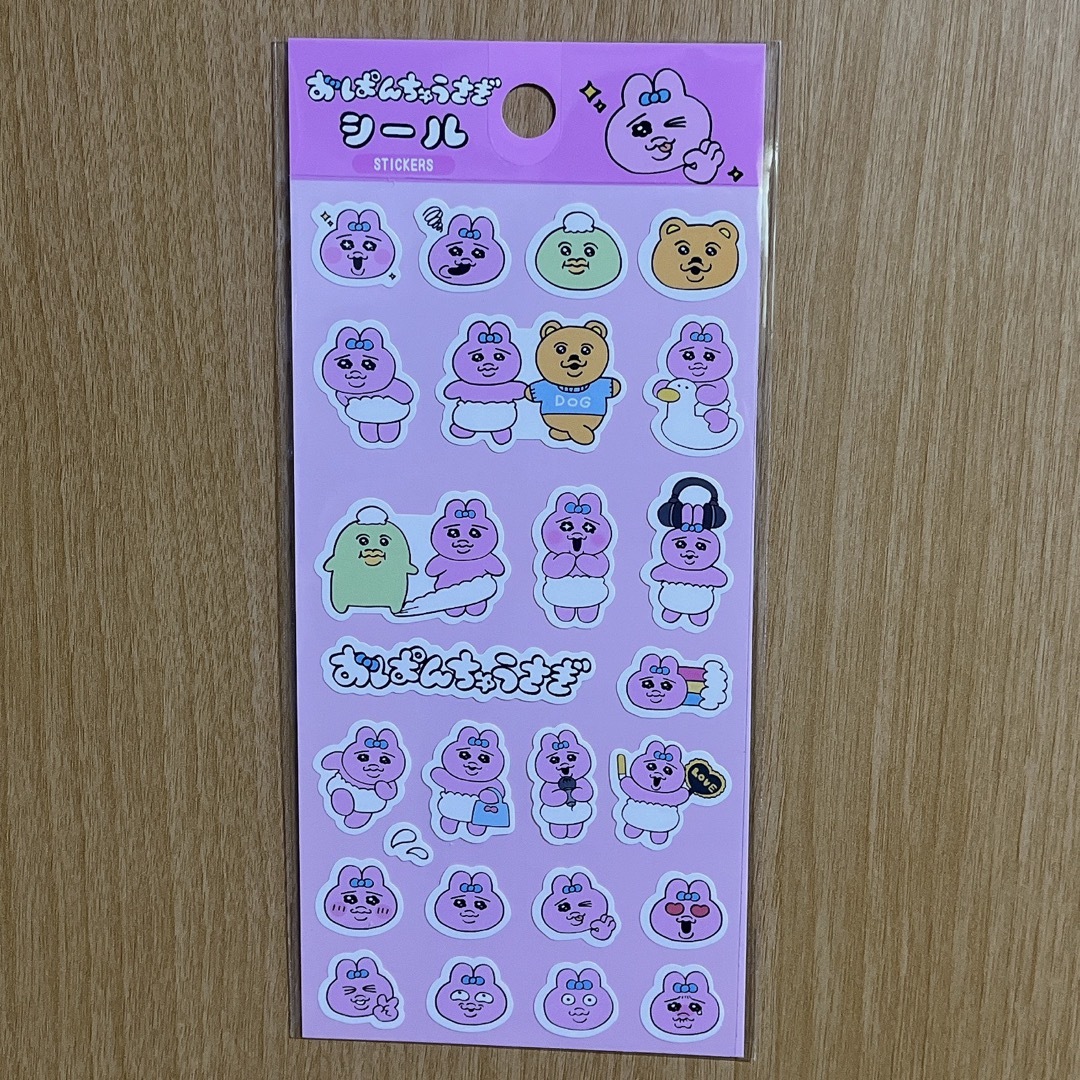 おぱんちゅうさぎ シートシール シール 百均 キャンドゥ ダイソー エンタメ/ホビーのおもちゃ/ぬいぐるみ(キャラクターグッズ)の商品写真