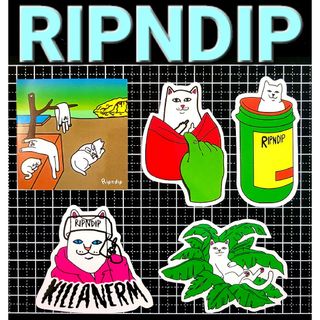 No.79  5枚セット リップンディップ RIPNDIP 防水 ステッカー(スケートボード)