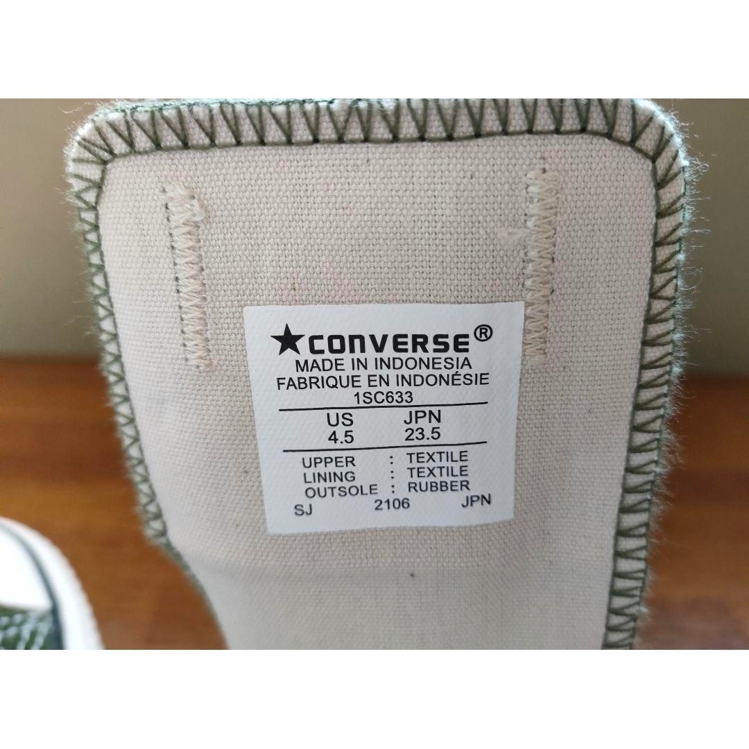 CONVERSE(コンバース)の①【新品未使用】コンバース オールスター ウォッシュドコーデュロイ ＯＸ カーキ レディースの靴/シューズ(スニーカー)の商品写真