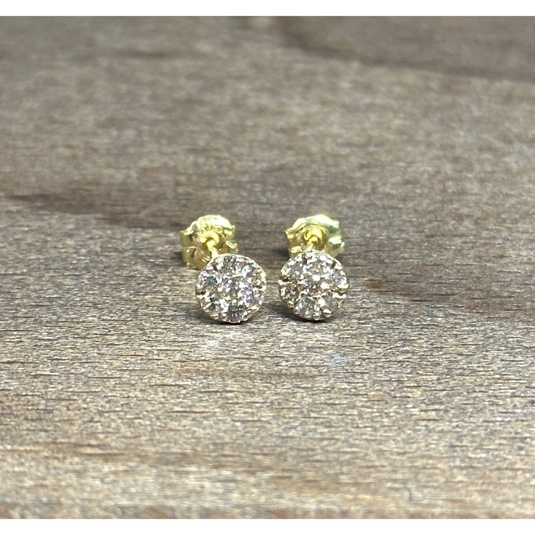 K10/K18 天然ダイヤ0.10ct×2 ピアスピアス