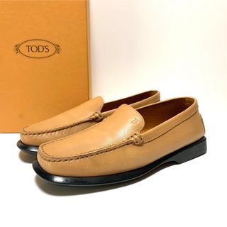 【美品】TODS スクエアトゥパンプス ローファー レザー イタリア製