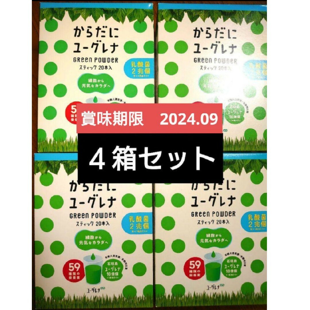 EUGLENA(ユーグレナ)のからだにユーグレナ　乳酸菌　２０包入り　４箱計８０包セット 食品/飲料/酒の健康食品(青汁/ケール加工食品)の商品写真