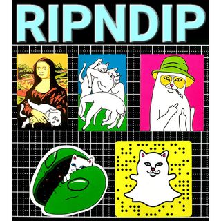 No.83  5枚セット リップンディップ RIPNDIP 防水 ステッカー(スケートボード)