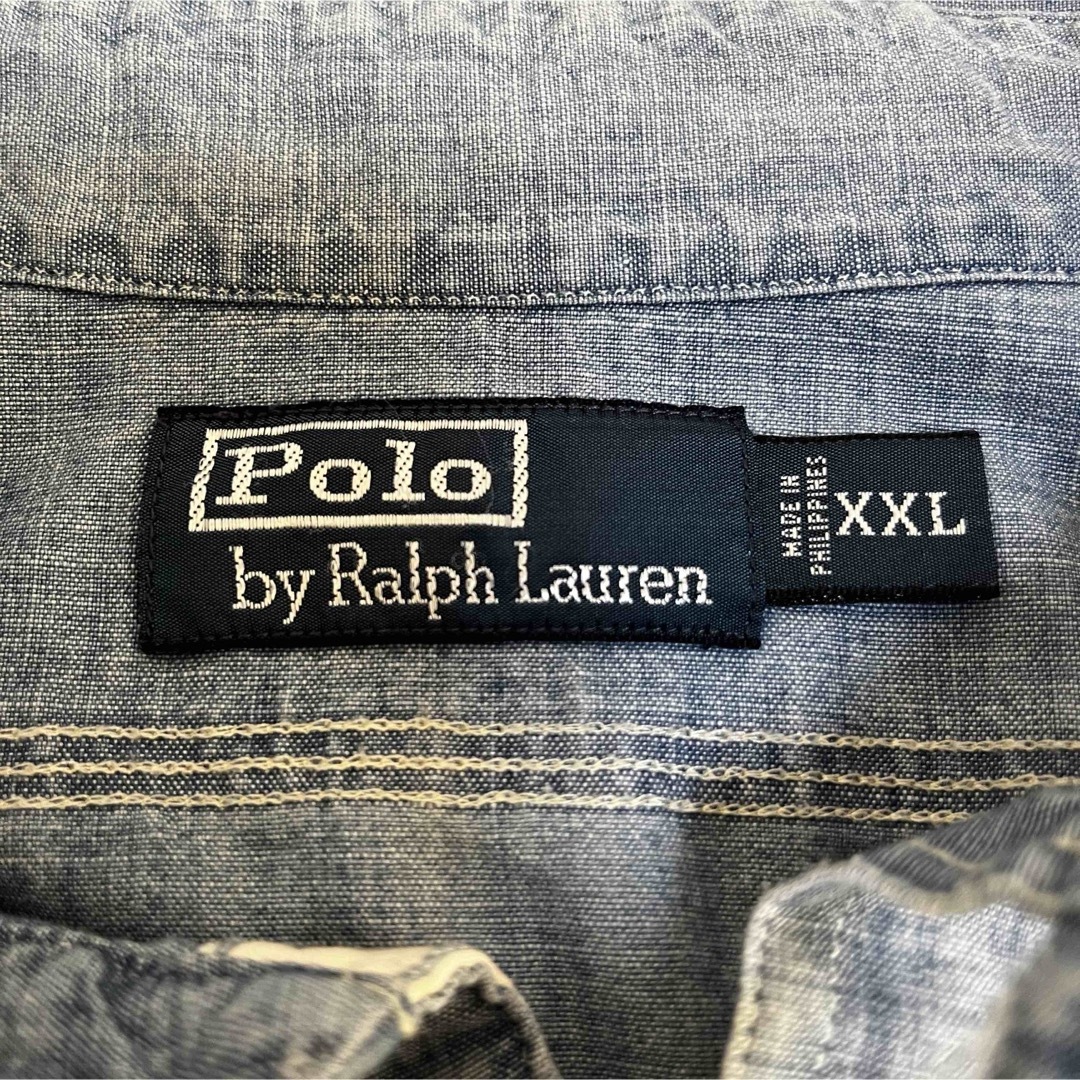 POLO RALPH LAUREN(ポロラルフローレン)の激レア 90s Ralph Lauren シャンブレーシャツ メンズのトップス(シャツ)の商品写真