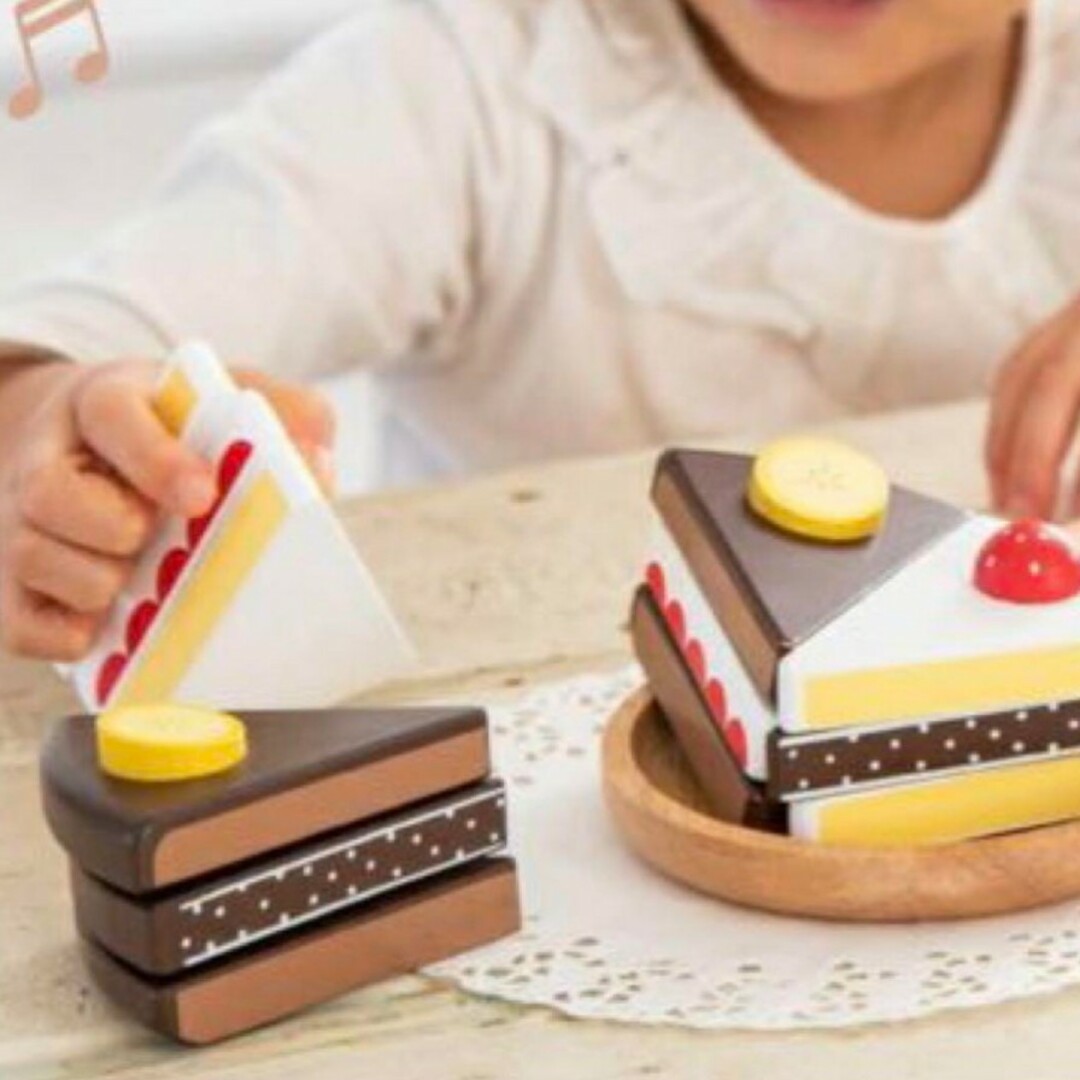 エド・インター　チョコバナナケーキ　木のおままごと　木のおもちゃ キッズ/ベビー/マタニティのおもちゃ(その他)の商品写真