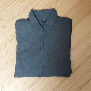 ユニクロ(UNIQLO)のUNIQLO コットンシャツ  L(シャツ/ブラウス(長袖/七分))