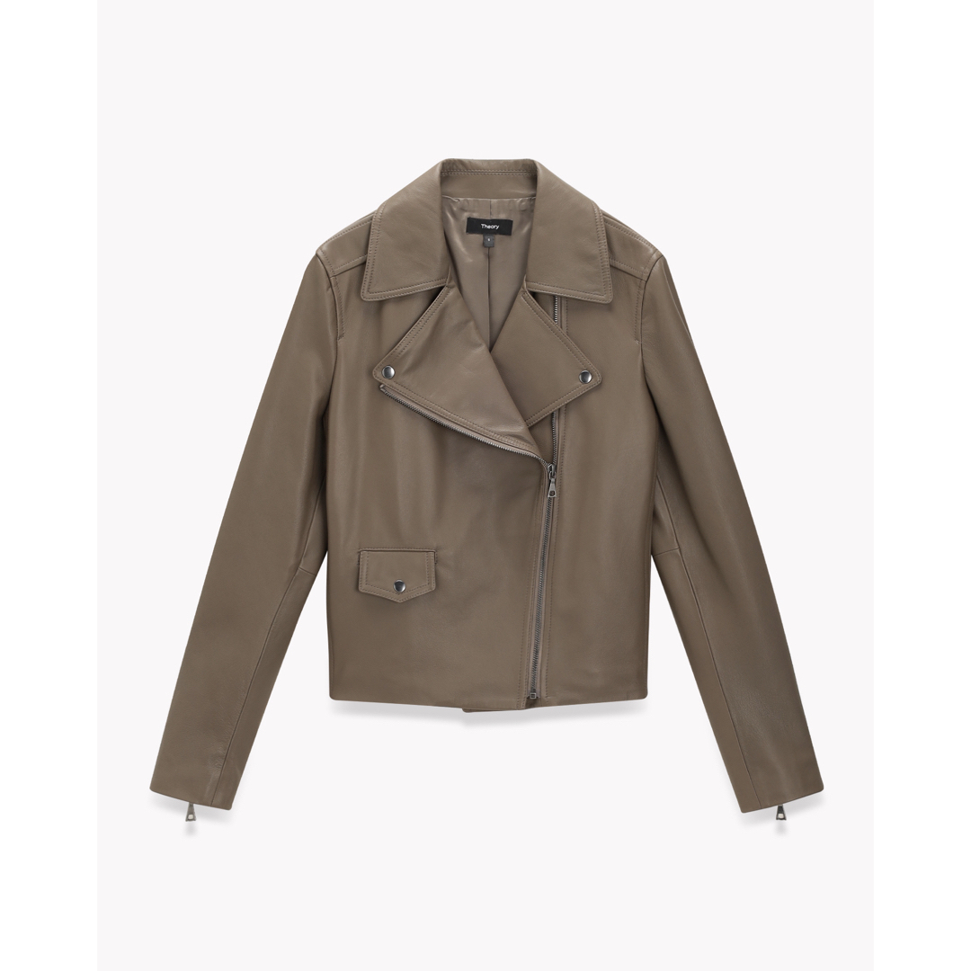 Theory - 新品 22AW theory 羊革ライダースジャケット ダーク Theory - 新品 22AW theory 羊革ライダースジャケット ダーク