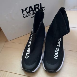 Karl Lagerfeld - KARL LAGERFELD KIDS 23cm ソックス　スニーカー　ブラック