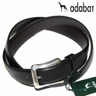 アダバット(adabat)の新品 アダバット ロゴ刻印 本革ベルト ゴルフ サイズ調整可■黒 2-04(その他)