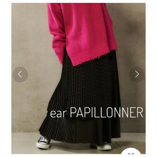 イアパピヨネ(ear PAPILLONNER)のear PAPILLONNER SUM1 STYLE 2段プリーツスカート 黒(ロングワンピース/マキシワンピース)