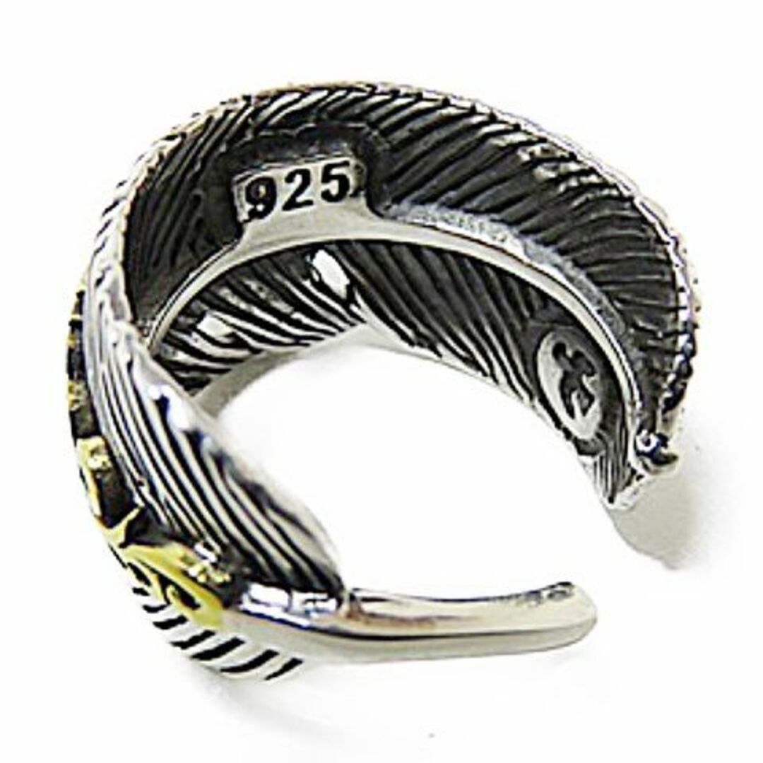 ターコイズ リング フェザー シルバー925 インディアンジュエリー 羽根 ゴー メンズのアクセサリー(リング(指輪))の商品写真