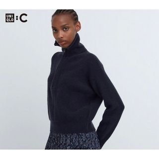 ユニクロ(UNIQLO)のTKRさま専用★ユニクロシー★プレミアムラム　ハーフジップセーターXL(ニット/セーター)