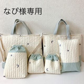 レッスンバッグ ×2  上履き入れ　コップ袋×2 お弁当袋(バッグ/レッスンバッグ)