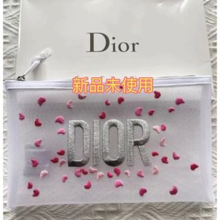 クリスチャンディオール(Christian Dior)の新品未使用　ディオール  ノベルティ 刺繍ポーチ　箱無し (ポーチ)