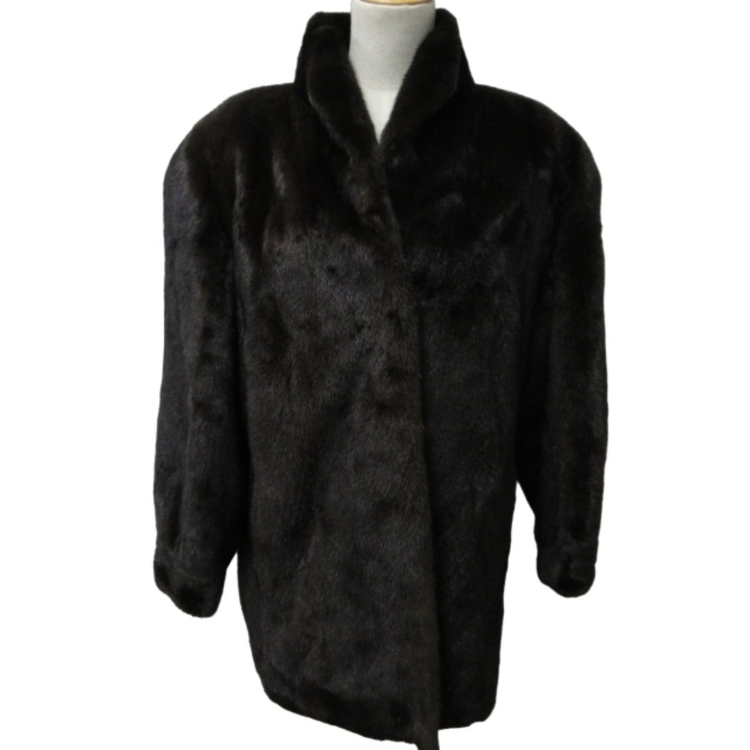 ブラックグラマ 美品 ミンクファーコート ジャケット 毛皮 9 約M ■WY52cm着丈