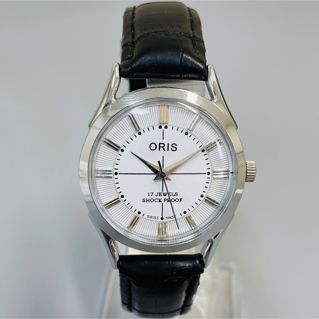 【いけてる】オリス★ORIS★腕時計/メンズ /機械式/ホワイト/ヴィンテージ メンズの時計(腕時計(アナログ))の商品写真