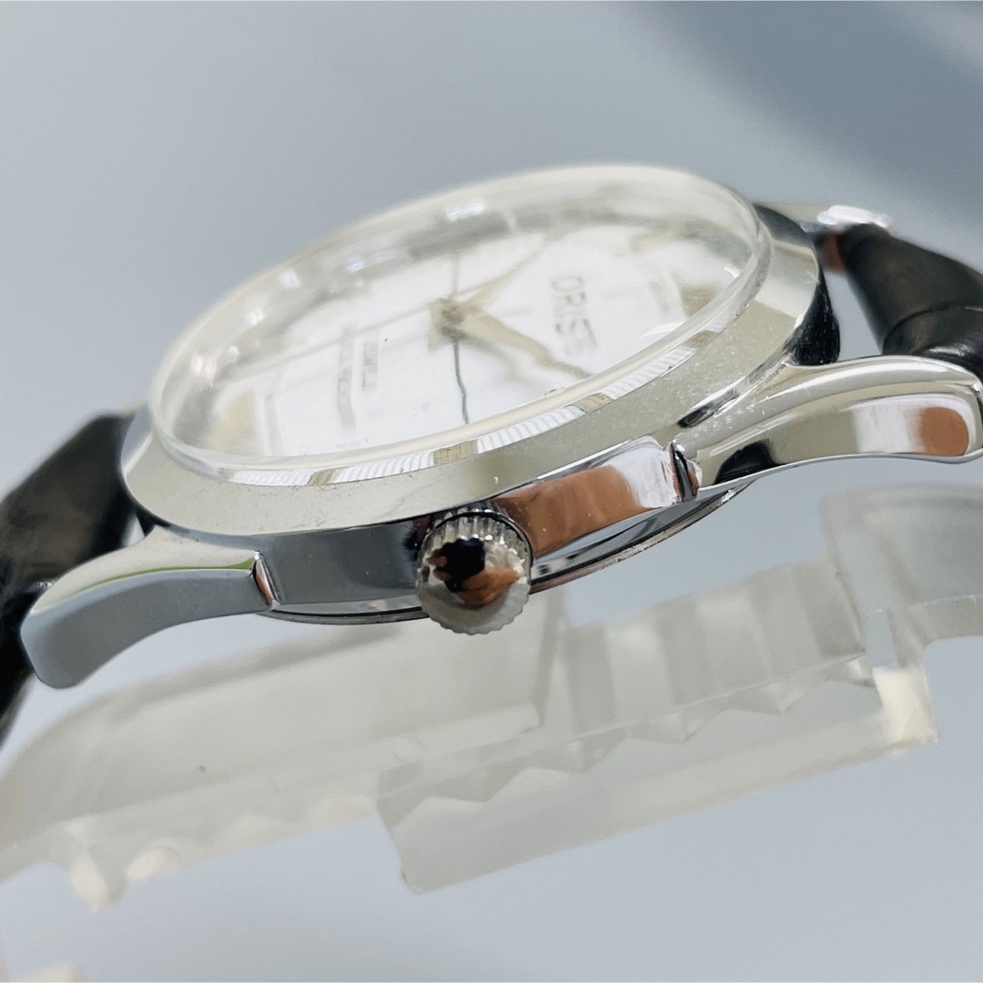 【いけてる】オリス★ORIS★腕時計/メンズ /機械式/ホワイト/ヴィンテージ メンズの時計(腕時計(アナログ))の商品写真