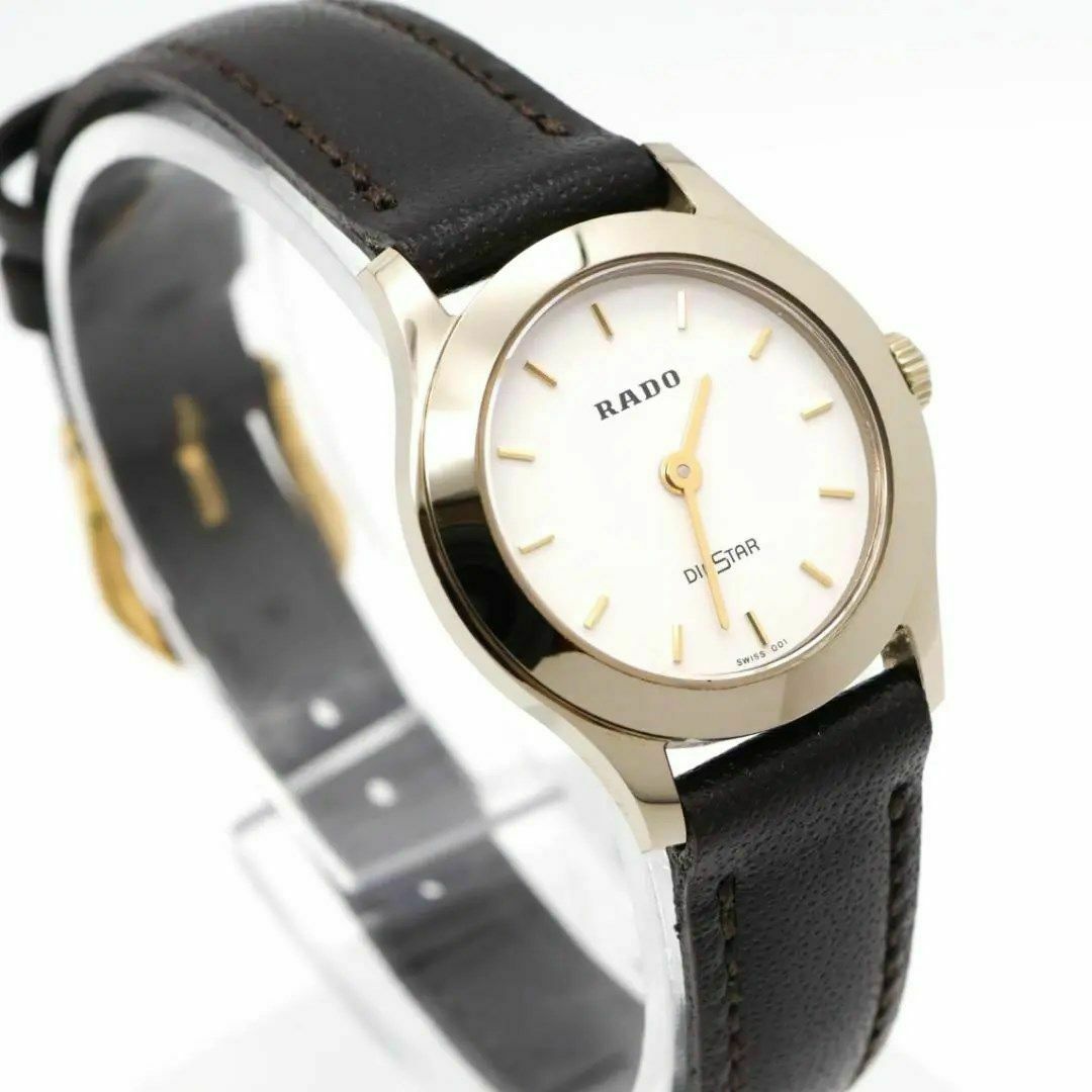 約168cm付属品《美品》RADO DIASTAR 腕時計 ホワイト レディース レザー c