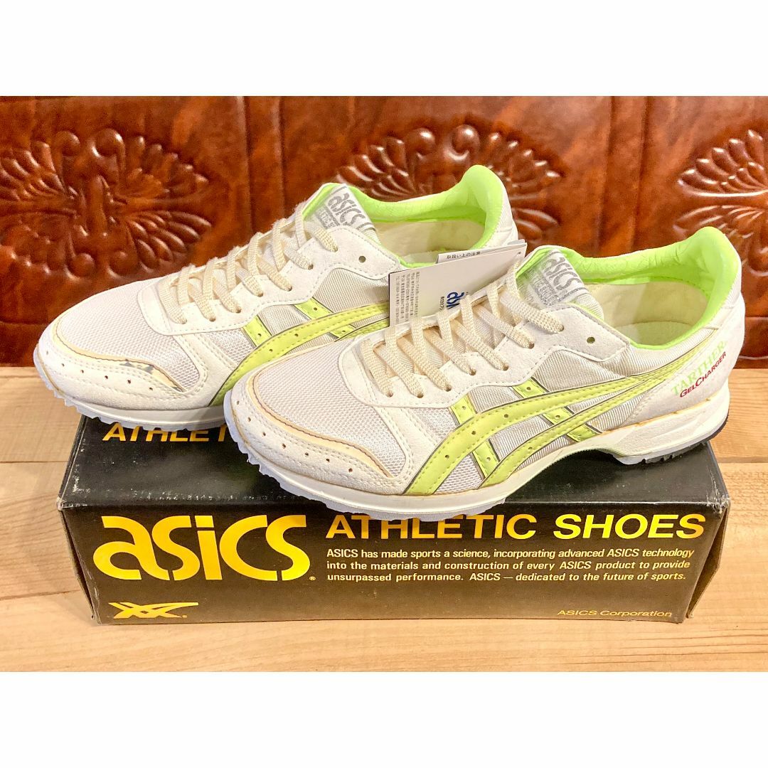 asics(アシックス)の★90s!レア!アシックス ターサー 白/イエロー デッド ビンテージ 238★ メンズの靴/シューズ(スニーカー)の商品写真