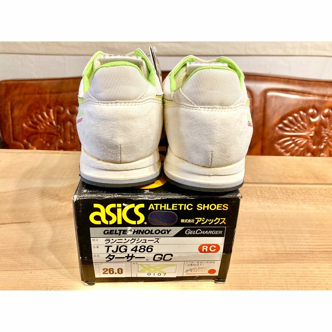 asics(アシックス)の★90s!レア!アシックス ターサー 白/イエロー デッド ビンテージ 238★ メンズの靴/シューズ(スニーカー)の商品写真