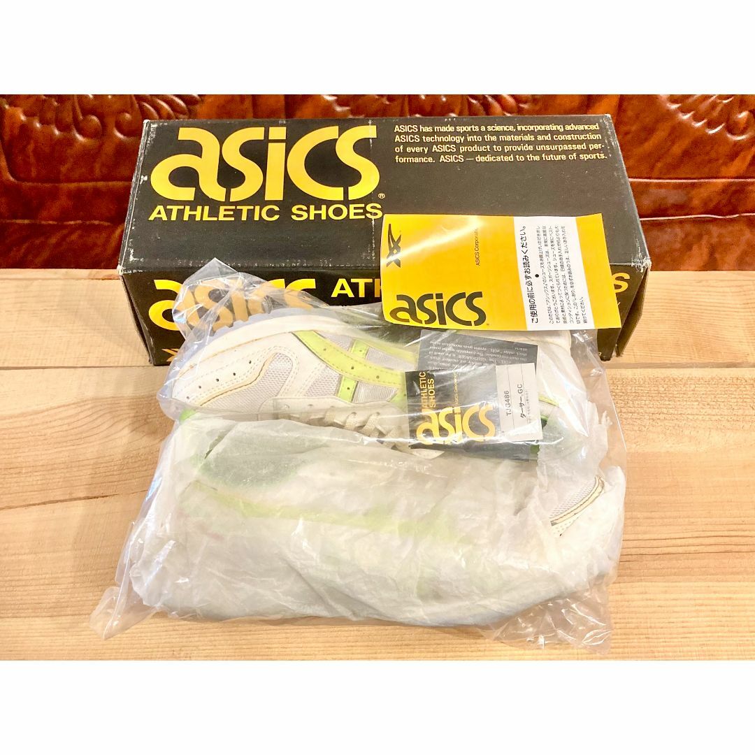 asics(アシックス)の★90s!レア!アシックス ターサー 白/イエロー デッド ビンテージ 238★ メンズの靴/シューズ(スニーカー)の商品写真