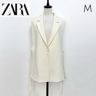 ザラ(ZARA)の【ZARA】ザラ M ベスト ジレ オフホワイト(ベスト/ジレ)