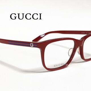 グッチ(Gucci)のGUCCI メガネフレーム フルリム 日本製 GG-9066J レッド(サングラス/メガネ)