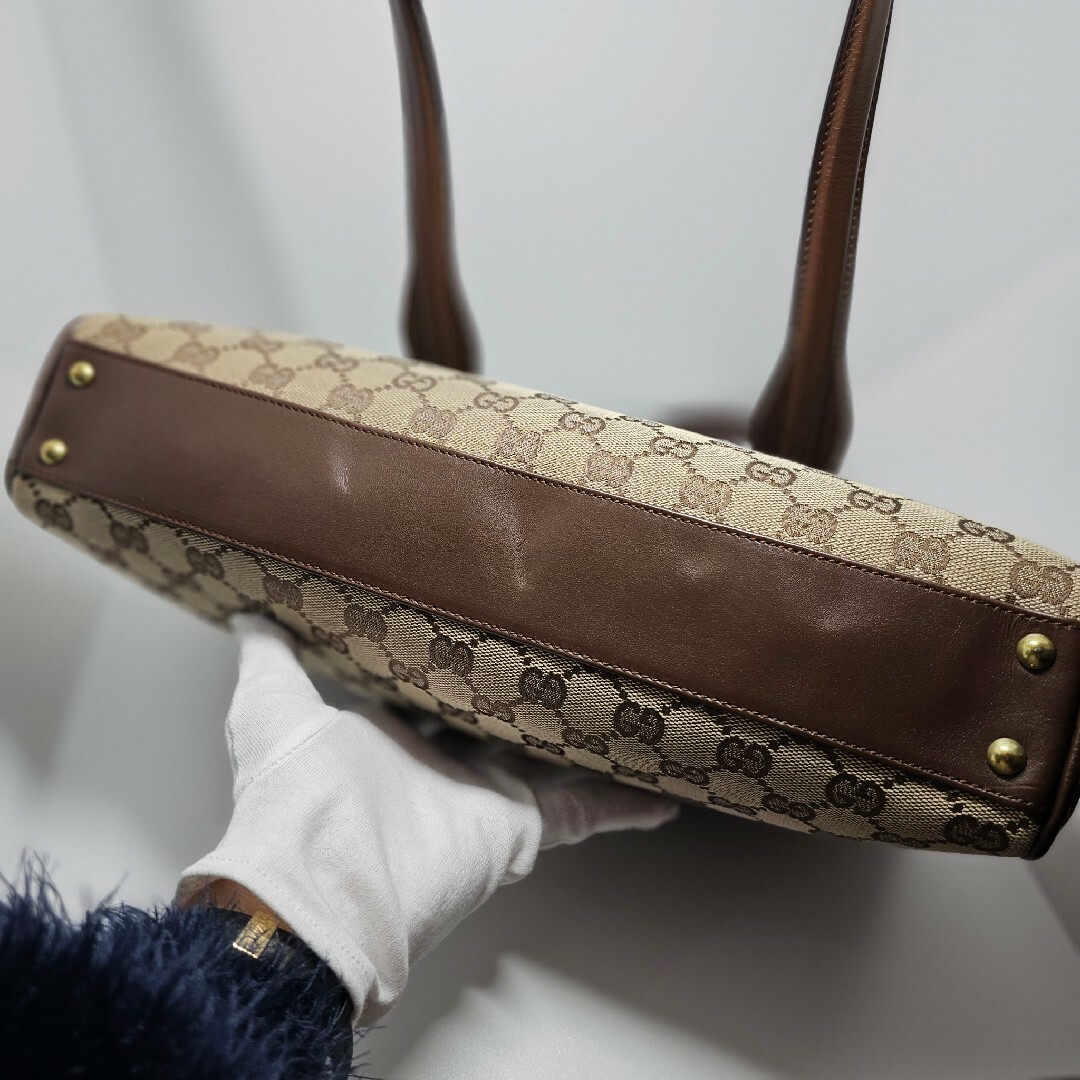 Gucci(グッチ)の【美品】GUCCI グッチ トートバッグ GG キャンバス ターンロック レディースのバッグ(トートバッグ)の商品写真