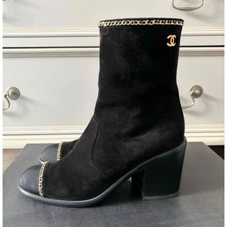 【広尾店】シャネル CHANEL マトラッセ ブーツ ブラウン size38【12933】