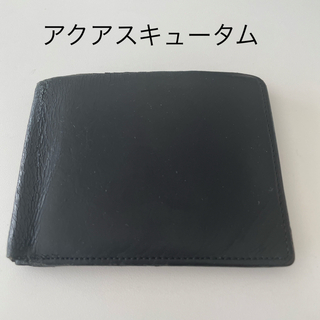 アクアスキュータム(AQUA SCUTUM)のアクアスキュータム　折り財布　レザー　ブラック(折り財布)