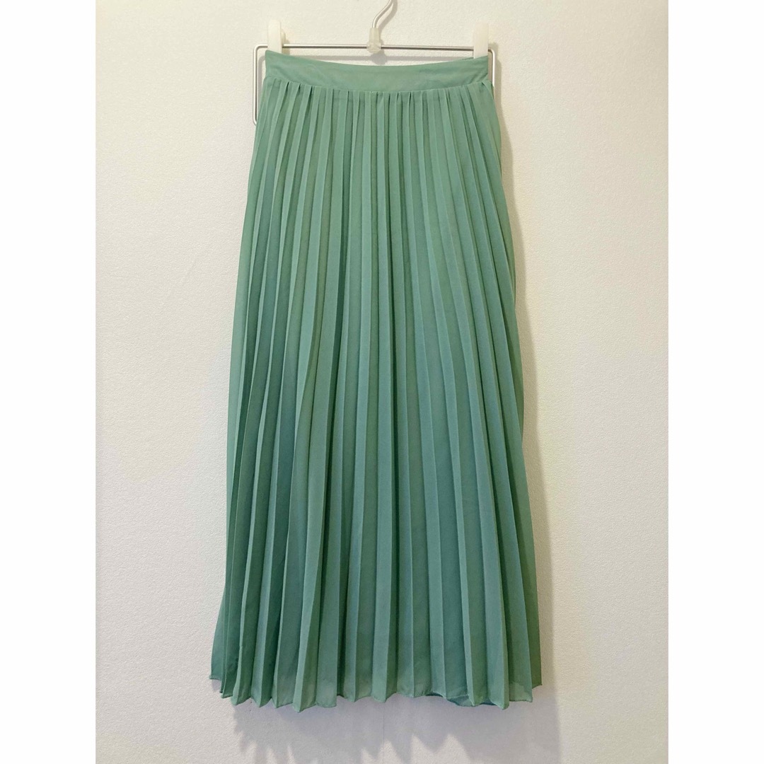 GRL(グレイル)のプリーツロングスカート／グリーン レディースのスカート(ロングスカート)の商品写真