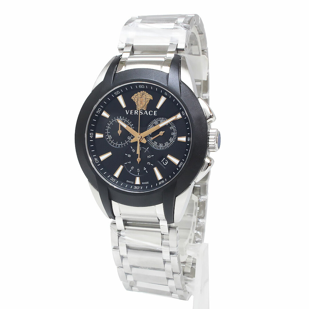 ヴェルサーチ キャラクター クロノグラフ クオーツ 腕時計 シルバー ブラック 黒 VEM800218 箱付 VERSACE（新品・未使用品）シルバー文字盤
