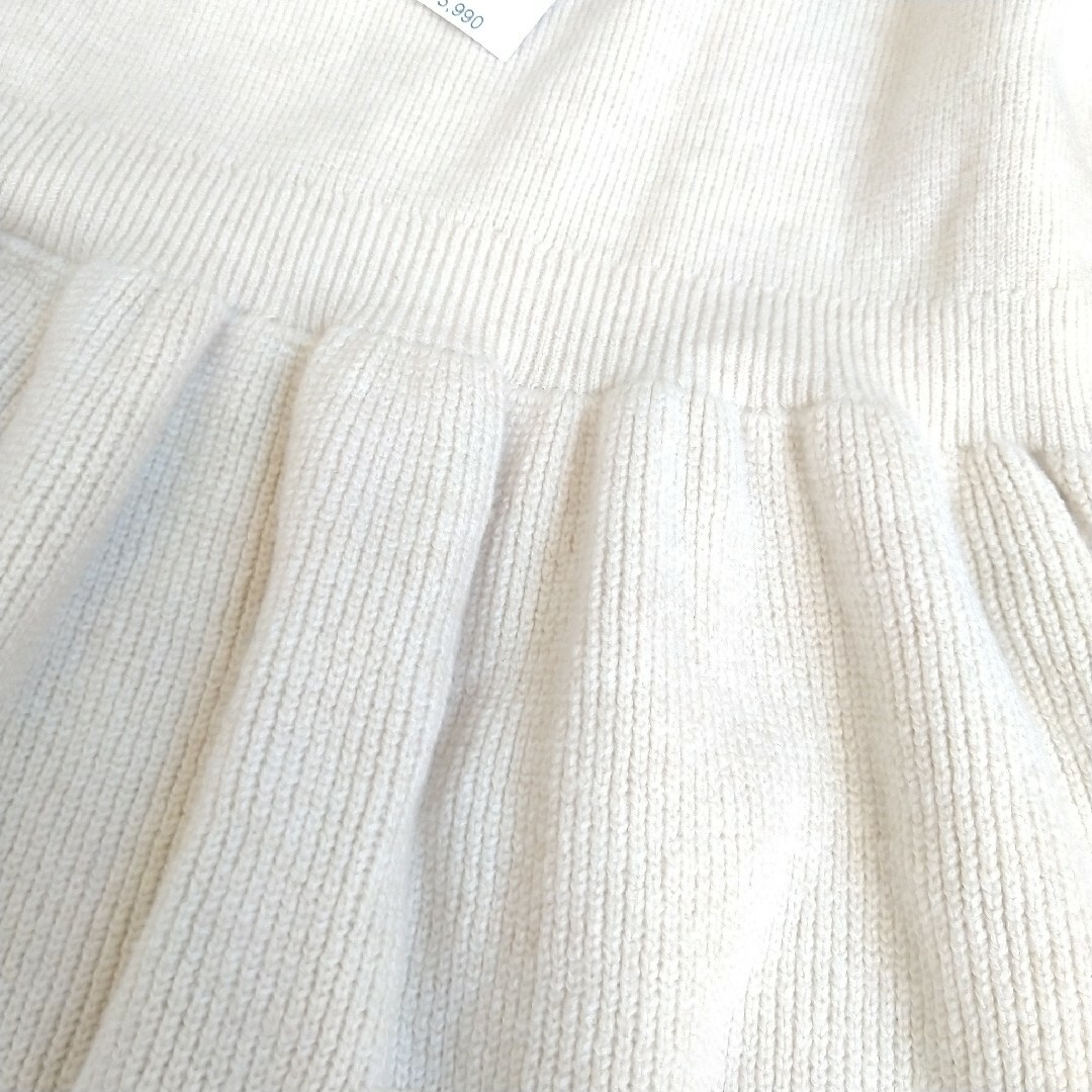 GAP(ギャップ)の新品タグ付き GAP ラッフルフリルニット キッズ/ベビー/マタニティのキッズ服女の子用(90cm~)(ニット)の商品写真