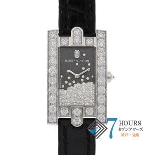 ハリーウィンストン(HARRY WINSTON)の【118150】HARRY WINSTON ハリーウィンストン  AVEQHM21WW280 アヴェニュー ダイヤモンド ドロップ グレーダイヤル WG/レザー（クロコ） クオーツ 保証書 純正ボックス 腕時計 時計 WATCH レディース 女性 女【中古】(腕時計)