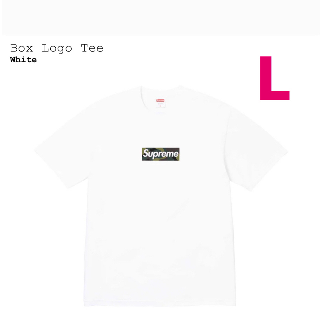 Supreme box logo tee white LTシャツ/カットソー(半袖/袖なし)