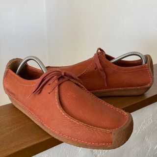 クラークス(Clarks)の【極美品】クラークス　ナタリー バーントオレンジレザー　UK8 26cm(ブーツ)