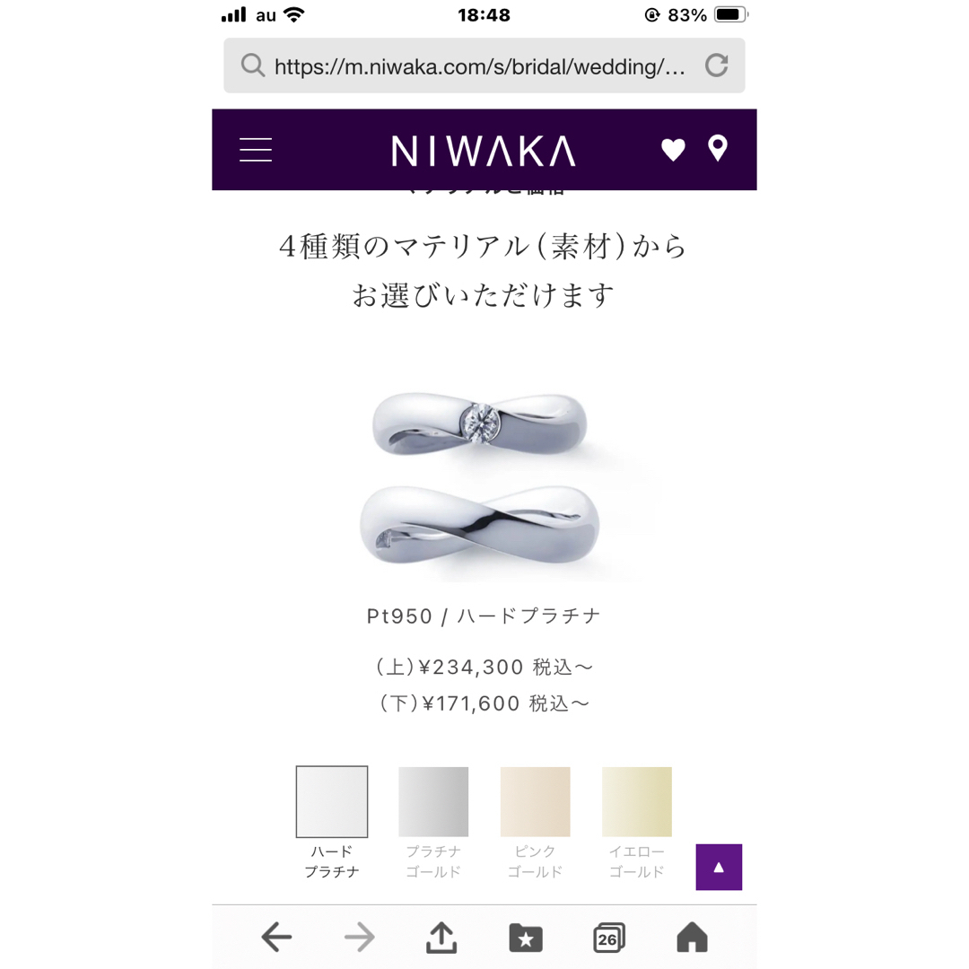 俄(ニワカ)の俄　niwaka  無限♾️ ダイヤリング　美品 レディースのアクセサリー(リング(指輪))の商品写真