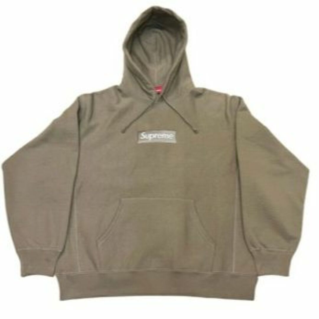 サイズL2023FW Supreme Box Logo Hooded Sweatshirt Dark Sand L