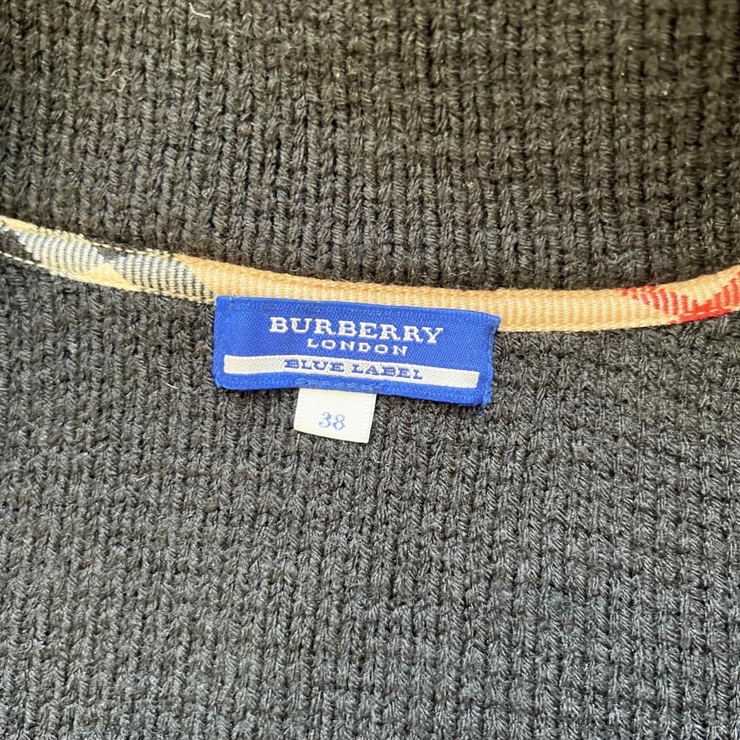 BURBERRY BLUE LABEL(バーバリーブルーレーベル)のバーバリーブルーレーベル　ニットコート　38 レディースのジャケット/アウター(ニットコート)の商品写真