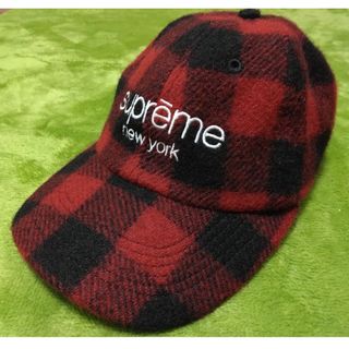 シュプリーム(Supreme)の中古　Supremeウールキャップ赤チェック(キャップ)