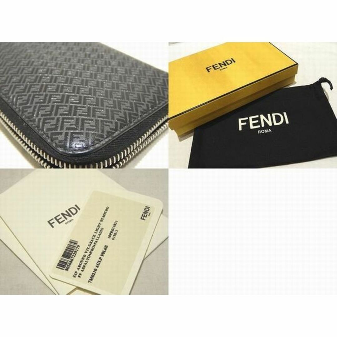 FENDI - 美品 フェンディ マイクロFF ラウンドファスナー 長財布