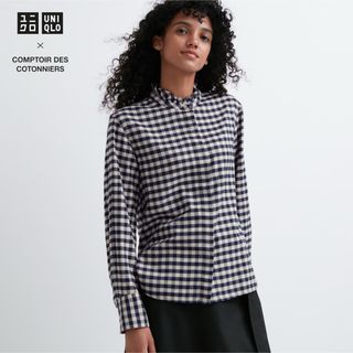 ユニクロ(UNIQLO)のソフトブラッシュドスタンドカラーシャツ(シャツ/ブラウス(長袖/七分))