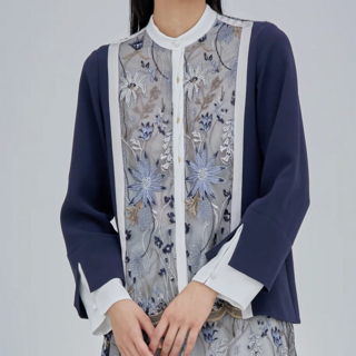 MURRAL - murralミューラル Framed flower blouse刺繍ブラウスの通販