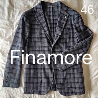 フィナモレ(FINAMORE)のfinamore フィナモレ グレンプレイド ウール ジャケット(テーラードジャケット)