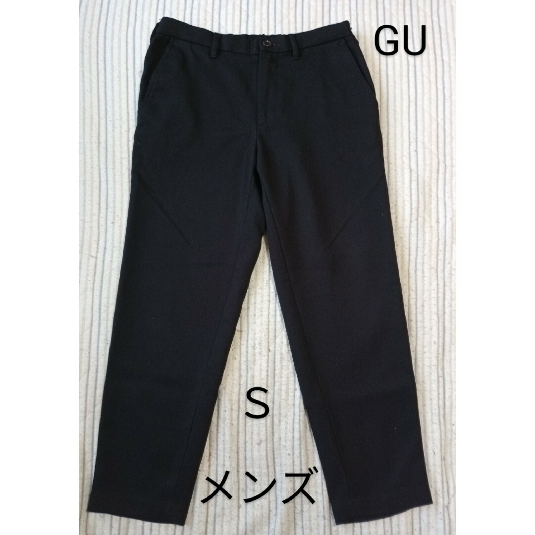 GU(ジーユー)のジーユー　GU　ウールライクイージー　アンクルパンツ　黒　パンツ　S メンズのパンツ(スラックス)の商品写真