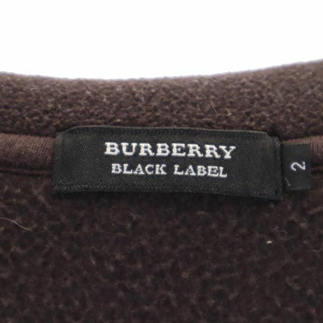 BURBERRY BLACK LABEL(バーバリーブラックレーベル)のバーバリーブラックレーベル 三陽商会 長袖 フリース ジップパーカー 2 ブラウン系 BURBERRY BLACK LABEL メンズ 古着 【231217】 メンズのトップス(パーカー)の商品写真